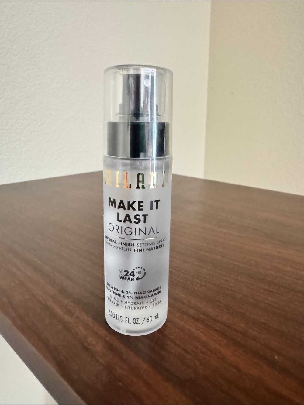 Milani Make It Last Original Setting Spray — Clear with Silver Cap